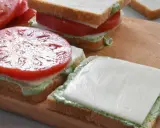 Kanapki z pomidorami i serem, gotowe do zrobienia pysznego panini.