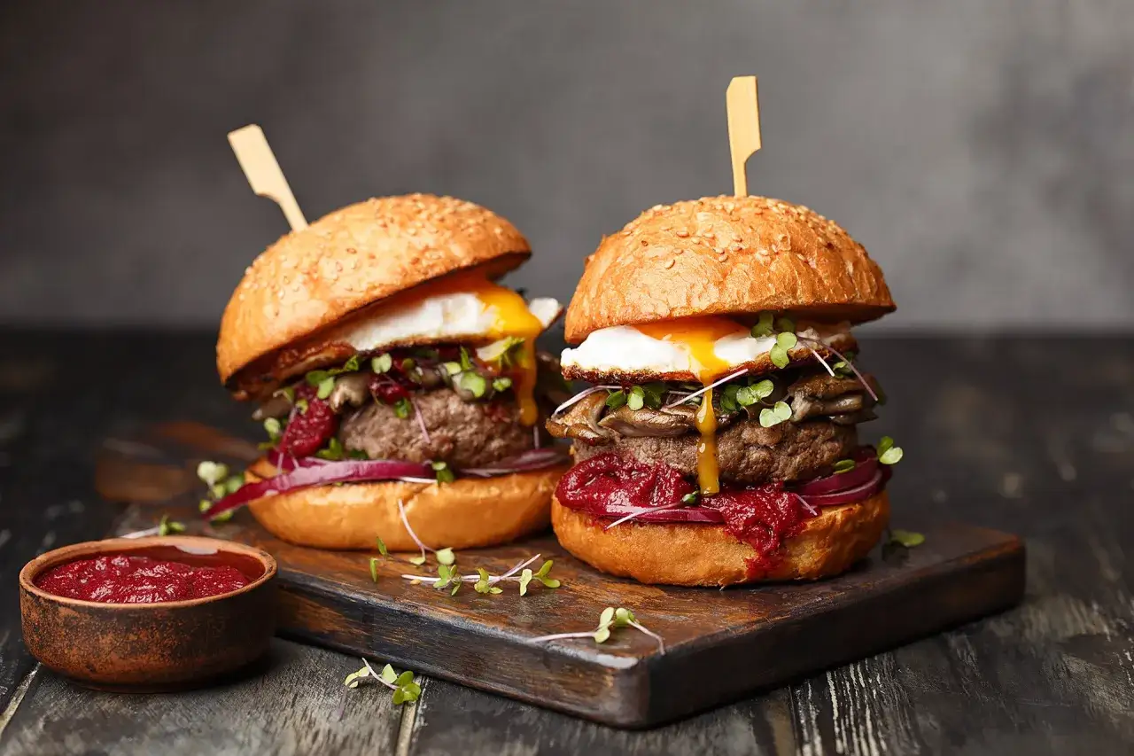 grillowane burgery wołowe z dodatkami